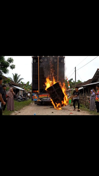 Sound Horeg terbakar #ai #viralvideo #soundhoreg #soundsystem #karnaval #funny