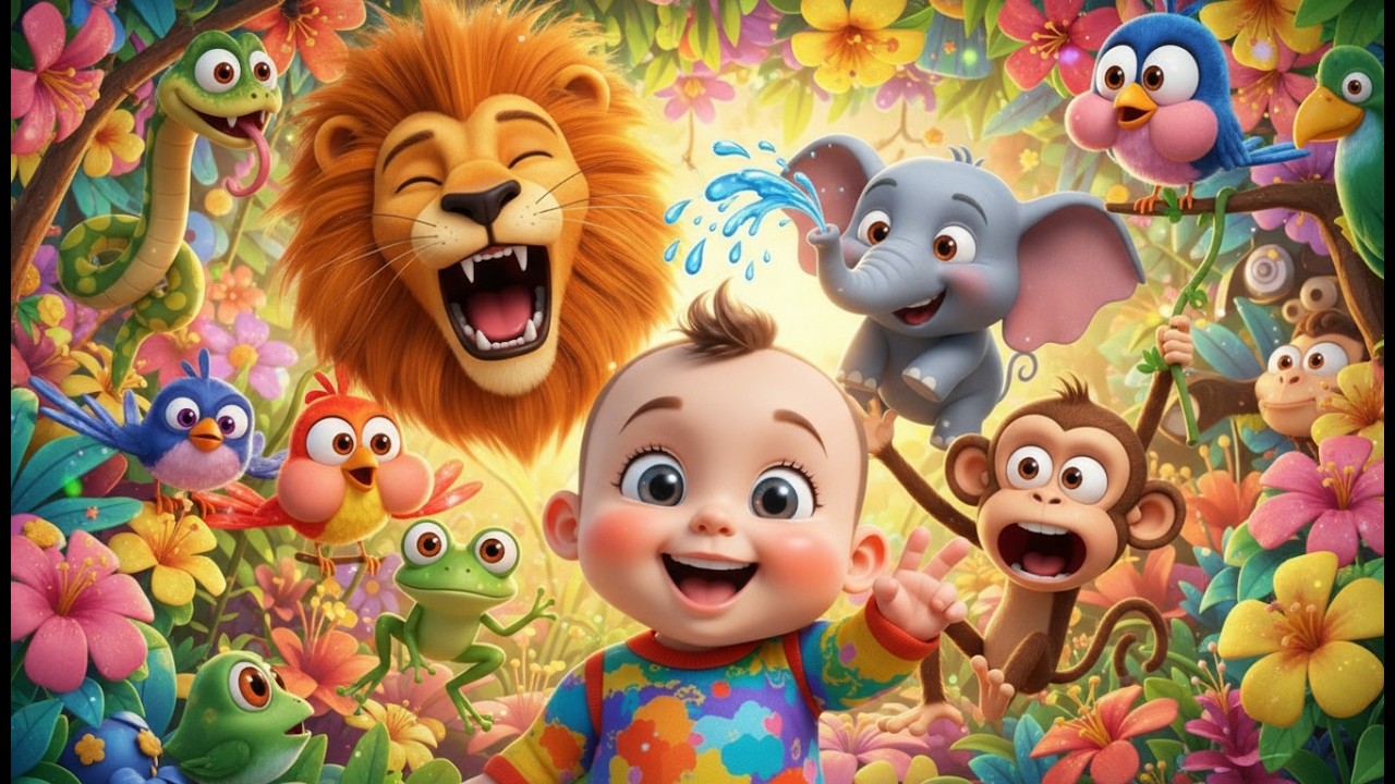 Звуки джунглей 🦁🦜🍃 | Слушаем и угадываем голоса природы | Развивающий мультфильм