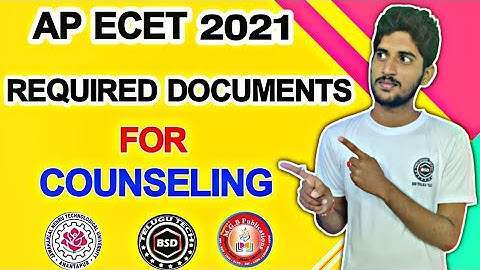Ap Ecet 2021 Required documents for Counselling | Detailed information regarding eligibility | bsd