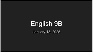 English 9B
