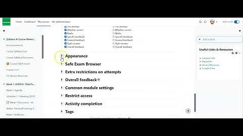 Building a Quiz or Test in Moodle 4.0