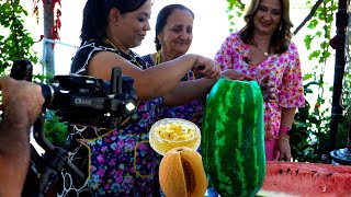 Backstage at Ictimai TV | Golden Hands Cooking Watermelon Jam & Melon jam