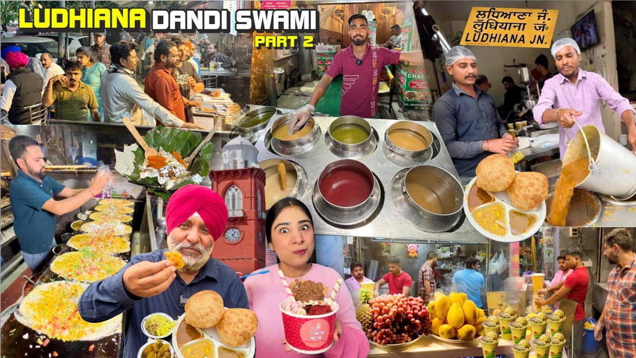 Must Try Street Food Ludhiana 😋 | Kashmiri Kahwa, Pitthi wali Puri | Branded Punjabi Street Food