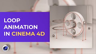 Aqueduct mechanism for balls | Loop animation in Cinema 4D