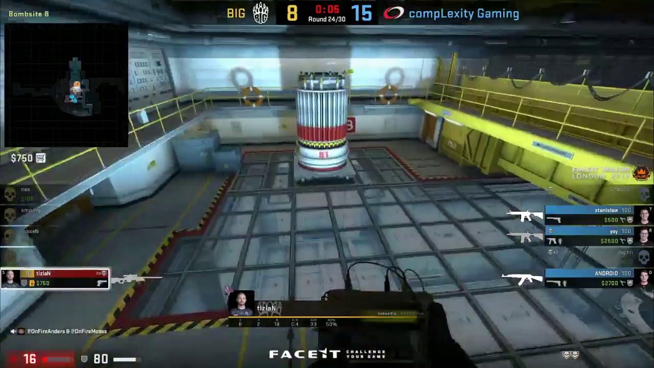 RERUN : BIG VS COMPLEXITY GAMING FACEIT MAJOR LONDON 2018 MAP NUKE