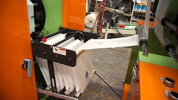 Model. RB300-RG High Speed Servo-Driven Rotary Seal Garbage Bag Making M/C (200pcs by 448L)