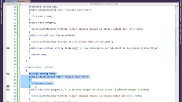 Tutoriel 101 - C# Héritage 2ème Partie
