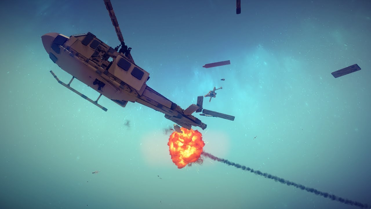 UH-1N Twin Huey Shot Down #2 | Besiege