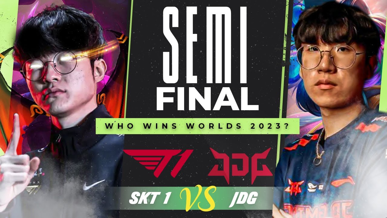 Worlds 2023 Knockout Stage Semifinals vs. JDG Game ended 3-1 POS: Faker ⚔️  T1 caption: 마지막 남은 결승전 티켓을 쟁취했습니다!🫡 - Last ticket to Finals is…