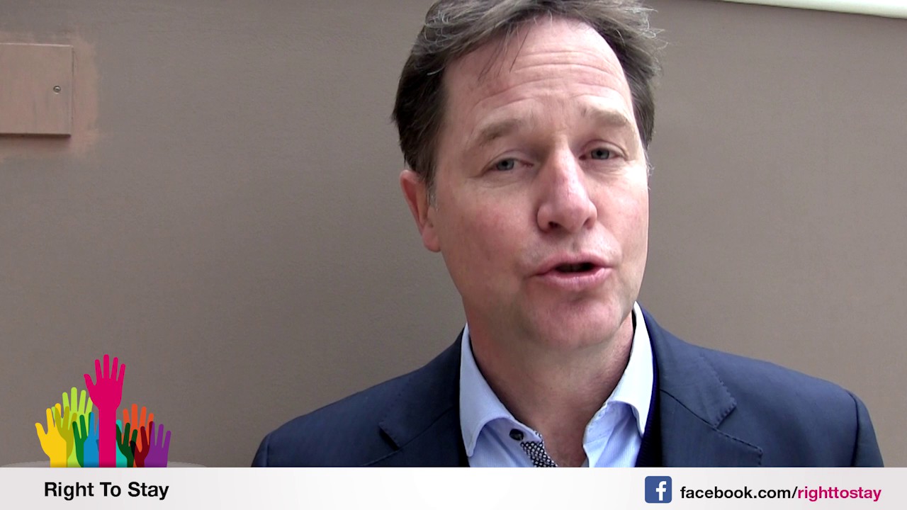 Nick Clegg about EU citizens living in the UK - Dutch