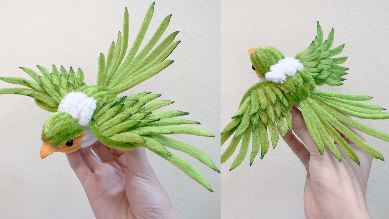 【モールアート】Making a Pipe Cleaner Bird - Step by Step