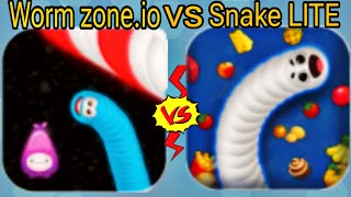 Worm zone.io vs Snake LITE Comparison! full gameplay screenshot 2