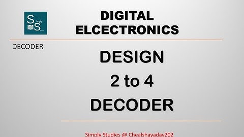 Decoder | Design 2 to 4 Decoder | Digital Electronics | HPSC PGT CSE EXAM |  KVS | UGC NET | HTET |