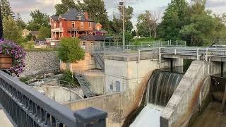 Thornbury Mill Cafe By Thornbury Dam And Fish Way Fish Ladder In Ontario, Canada