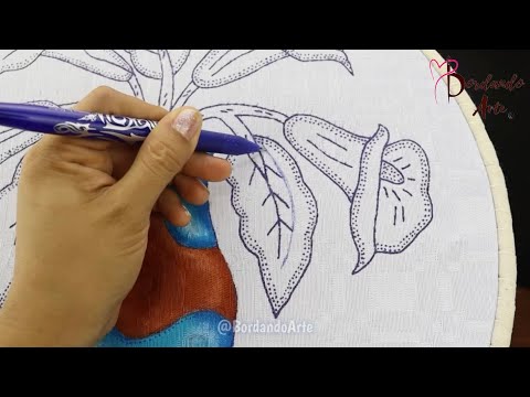 BORDADO FANTASÍA PUNTADA FÁCIL, RÁPIDA Y BONITA PARA HOJAS GRANDES | HAND EMBROIDERY FANTASY STITCH