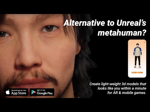 Alternative to Unreal's MetaHuman creator? - Create a 3D model that looks like you for mobile AR.