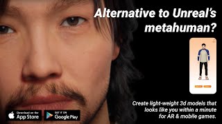Alternative to Unreal's MetaHuman creator? - Create a 3D model that looks like you for mobile AR. screenshot 3