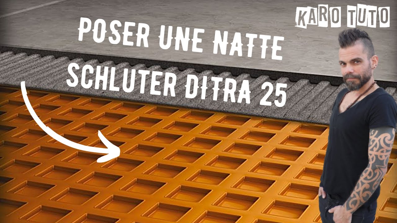 Natte de désolidarisation pour pose de carrelage sur bois