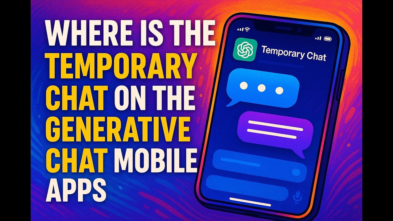 WHERE IS THE TEMPORARY CHAT ON THE GENERATIVE CHAT MOBILE APPS