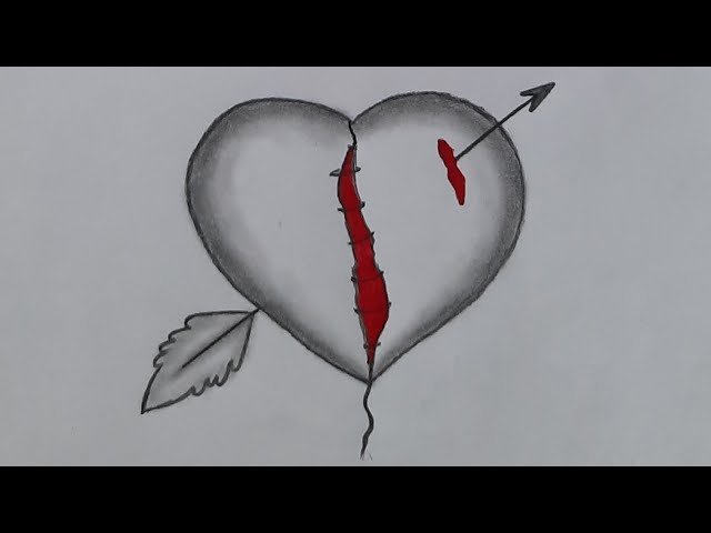 Broken heart drawing by Moyra Neale on Dribbble