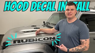 Transform Your Ride: Effortless Jeep Wrangler Hood Decal Installation Guide!