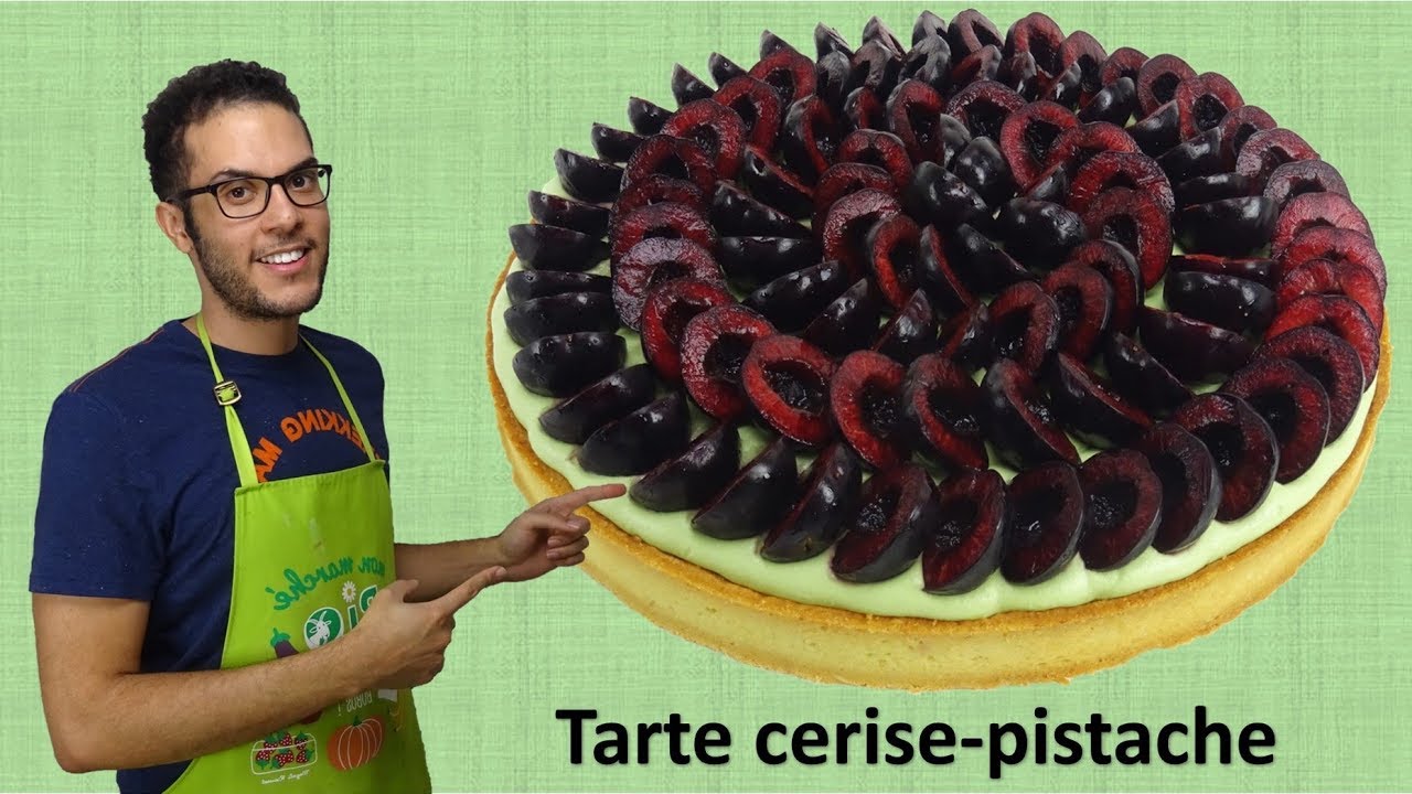 Recette Tarte Cerise Pistache Cherry Pistachio Tart En Subs Youtube