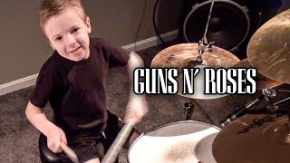 Sweet Child O Mine (6 year old Drummer)