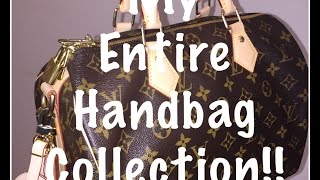 My Entire Luxury Handbag Collection!! With modeling Shots! Mainly Louis Vuitton 2017