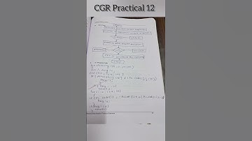 Computer Graphics Practical 12 Manual Writing #shorts