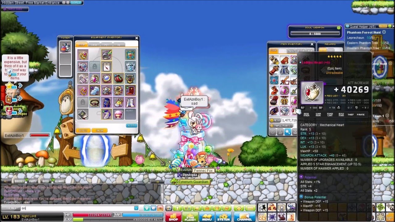 MapleStory (GMS) Cubing Assassin Hood & Lidium Heart YouTube