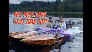 TWIN TURBO Pro Mod Boat Hits The Lake!!!