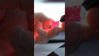 Microscopic Marvels: Revealing the Hidden Features of a Priceless Ruby! #shorts #ruby #crystals