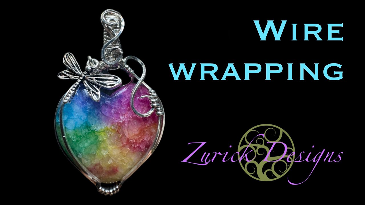 Wire Wrap a Heart Shaped Stone-Rainbow Quartz Pendant Tutorial