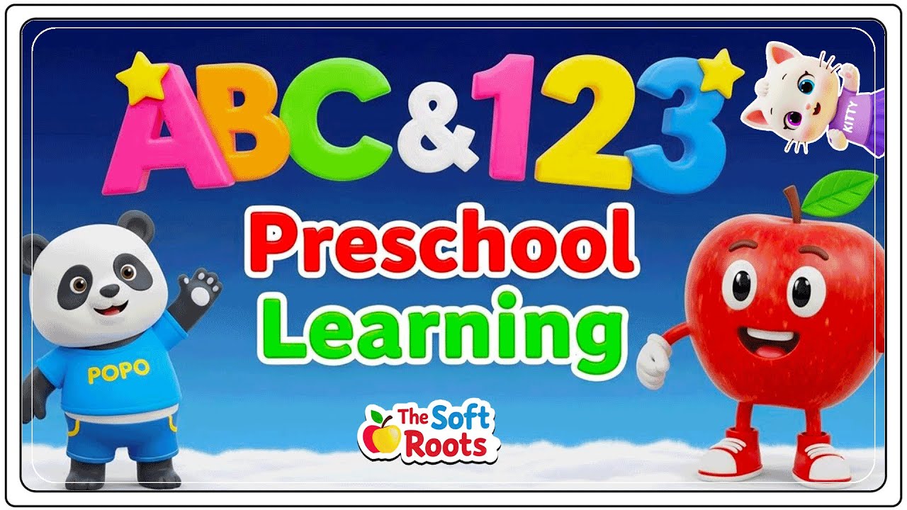 Preschool Learning activities for 3 year olds at home | Learn ABC Phonics Shapes Numbers Colors 🌈