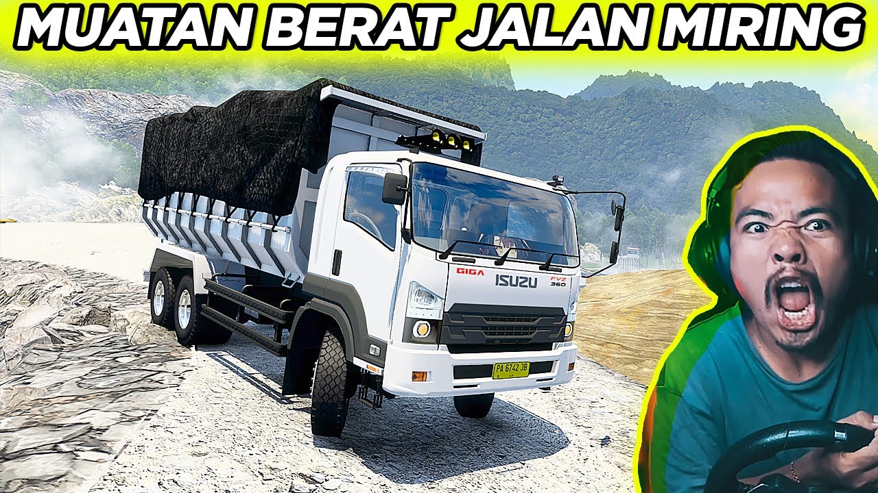 Medan Berat! Isuzu Giga Dump Truck Berjuang Keluar dari Pertambangan ETS2