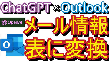 【無料版 ChatGPT】【Outlook】超時短！Outlookメールの複数の取引先情報をChatGPTで表に変換