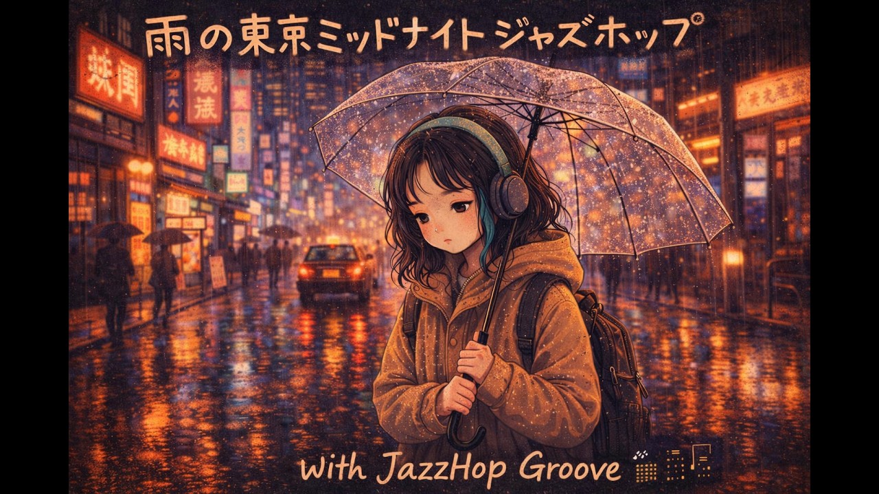 雨の東京ミッドナイト ジャズホップ 2026 🌧️🌃 with Gentle Rap Vocal