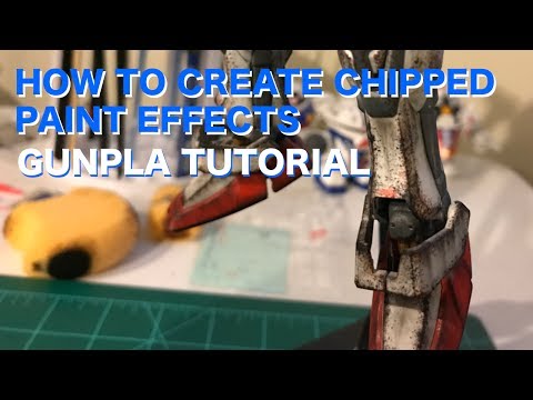 Gunpla Tutorial: How to create easy chipped paint effects using a sponge!