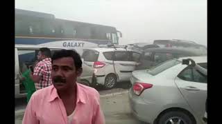 Mega Car Pile Up on Delhi Agra Highway II Car Accident