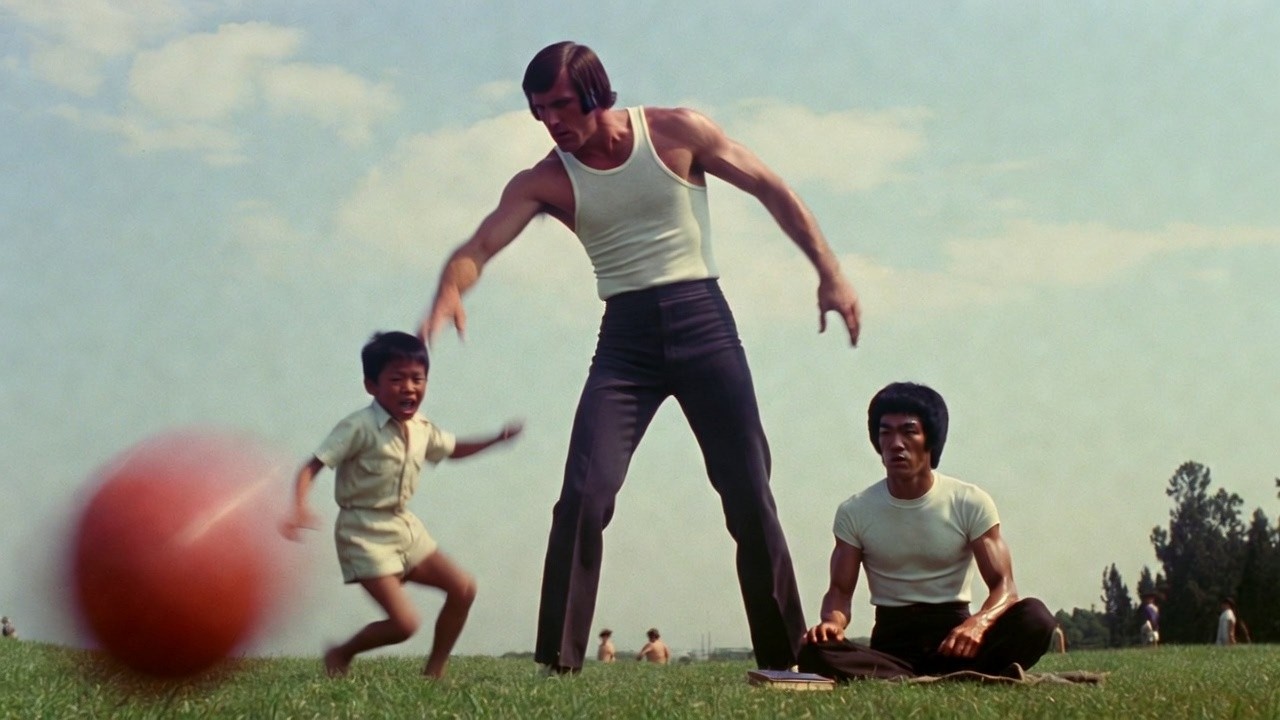 Брюс Ли в парке: бодибилдер толкнул своего сына. «Убирайся!» — 3 секунды, весь парк наблюдал.