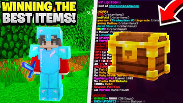 I WON THE *BEST* ITEMS ON THE SERVER! | Minecadia Factions