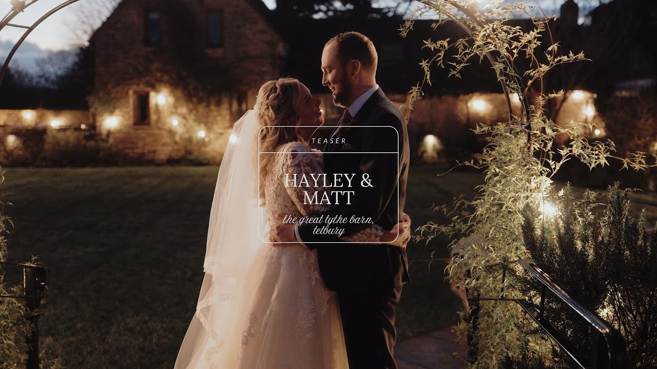 Hayley & Matt’s Autumn Wedding at Great Tythe Barn, Tetbury | Great Tythe Barn Wedding Videographer