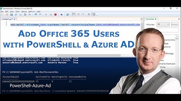 Add Users to Office 365 with PowerShell and Azure Ad