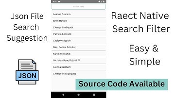 Search  Suggestion Filter In React Native🔥 | Json File | Source Code ✅ | react native