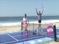Eugenie Bouchard y del Potro juegan tenis en Pie de la Cuesta