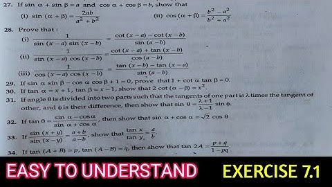 class 11 maths | trigonometric ratios of compound angles | trigonometry class 11 | rd sharma ex 7.1