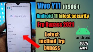 Vivo Y11 ( 1906 ) Android 11 FRP Bypass | 2021 Google Account Remove | No Need Hidden Setting