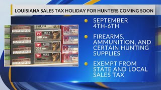 Louisiana sales tax holiday for hunters coming in September