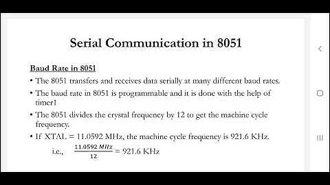 Serial communication in 8051