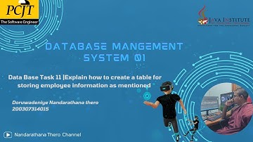 Data Base Task 11 |Explain how to create a table for storing employee information as mentioned